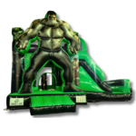 Hulk Hüpfburg mit Rutsche mieten Leipzig große Hüpfburg